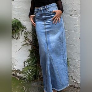 Denim Maxi Skirt
